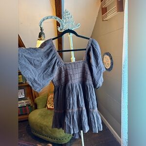 Free People Easy To Love Bubble Dress (dark brown) Women's Small